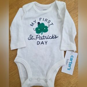 NWT CARTER'S 1st ST. PATRICK'S DAY ONESIE FOR NEWBORN BABY. Will Ship Today!